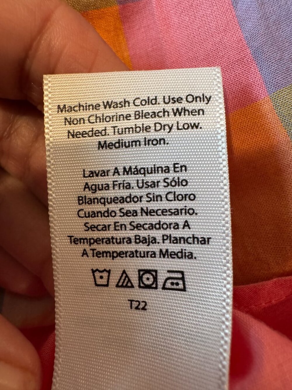 Free Assembly XXL Cotton Pastel Plaid Tiered Sundress Tie Straps Lined Pockets - Picture 11 of 14